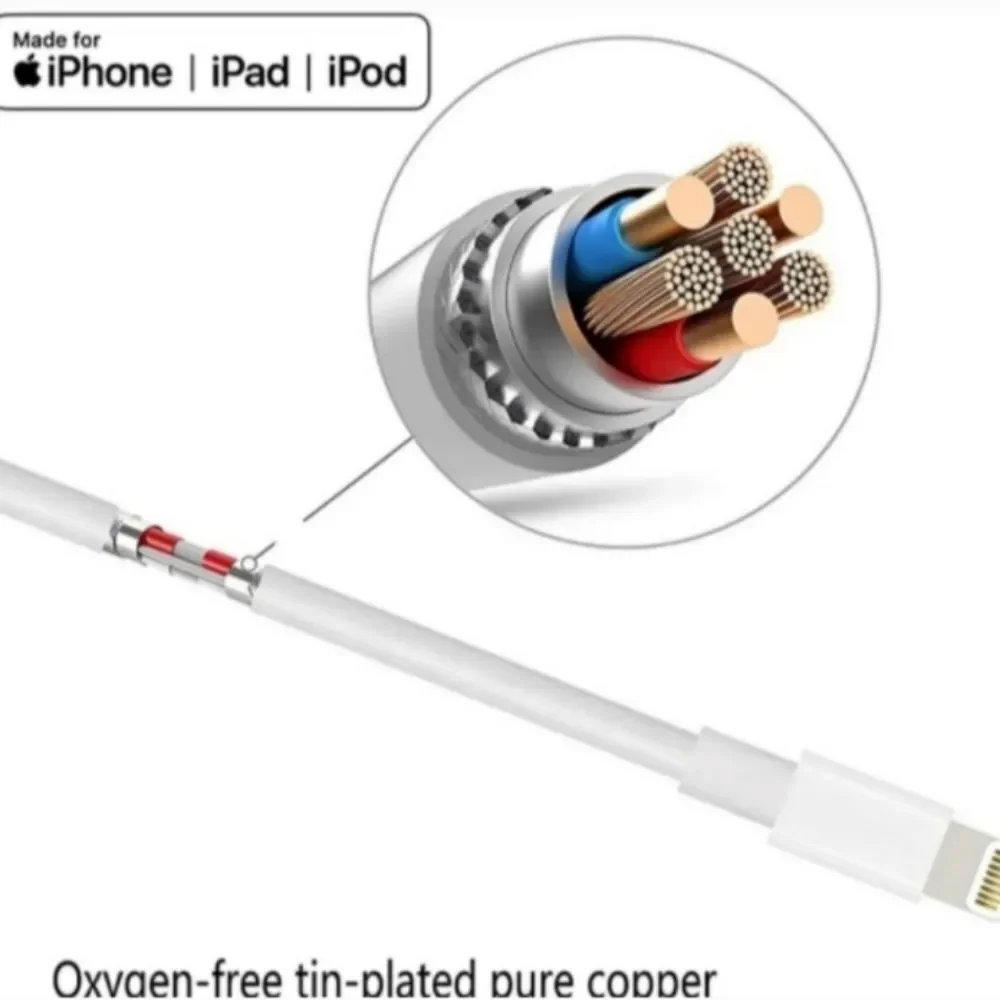 3 x Apple MFI Certified 6' Lightening Charging Cable Apple